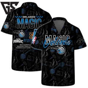 Orlando Magic Floral Court Hawaiian Shirt Orlando Magic Floral Court Hawaiian Shirt