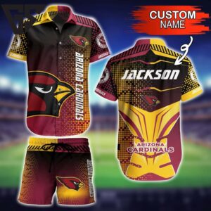 Personalized Arizona Cardinals Dynamic Gradient Hawaiian Shirt Personalized Arizona Cardinals Dynamic Gradient Hawaiian Shirt