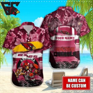 Personalized Arizona Cardinals Rise Red Sea Hawaiian Shirt