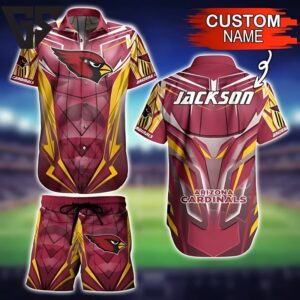 Personalized Arizona Cardinals Thunderstrike Hawaiian Shirt