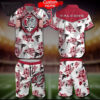 Personalized Atlanta Falcons Floral Skull Hawaiian Shirt