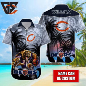Personalized Chicago Bears Wild Grizzly Hawaiian Shirt
