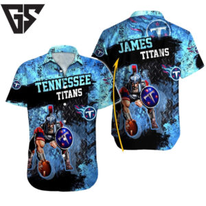 Personalized Tennessee Titans Battle Armor Hawaiian Shirt Personalized Tennessee Titans Battle Armor Hawaiian Shirt