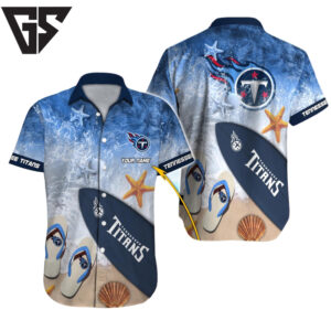 Personalized Tennessee Titans Coastal Adventure Hawaiian Shirt Personalized Tennessee Titans Coastal Adventure Hawaiian Shirt