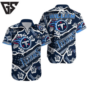 Personalized Tennessee Titans Floral Rip Hawaiian Shirt Personalized Tennessee Titans Floral Rip Hawaiian Shirt