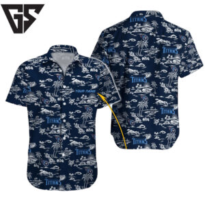 Personalized Tennessee Titans Island Sketch Hawaiian Shirt Personalized Tennessee Titans Island Sketch Hawaiian Shirt
