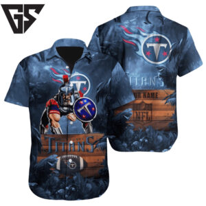 Personalized Tennessee Titans Island Warrior Hawaiian Shirt Personalized Tennessee Titans Island Warrior Hawaiian Shirt