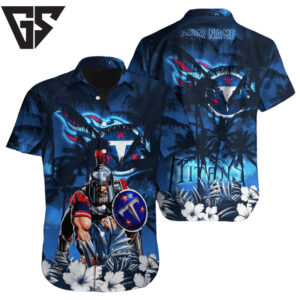 Personalized Tennessee Titans Night Shield Hawaiian Shirt Personalized Tennessee Titans Night Shield Hawaiian Shirt