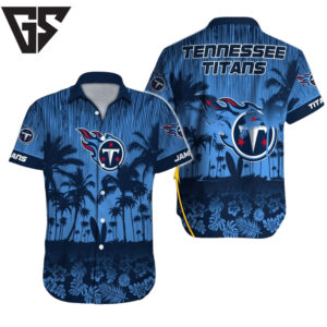 Personalized Tennessee Titans Palm Horizon Hawaiian Shirt Personalized Tennessee Titans Palm Horizon Hawaiian Shirt