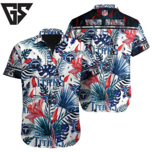 Personalized Tennessee Titans Tropical Jungle Hawaiian Shirt Personalized Tennessee Titans Tropical Jungle Hawaiian Shirt