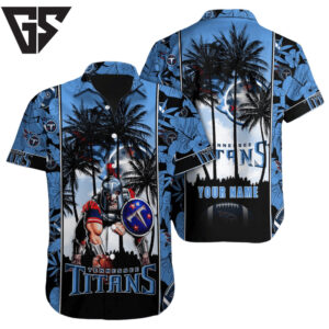 Personalized Tennessee Titans Warrior Nights Hawaiian Shirt Personalized Tennessee Titans Warrior Nights Hawaiian Shirt