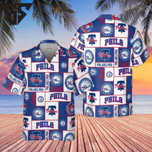 Philadelphia 76ers All-Star Heritage Hawaiian Shirt Philadelphia 76ers All-Star Heritage Hawaiian Shirt