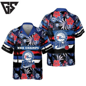 Philadelphia 76ers NBA Champs Hawaiian Shirt Philadelphia 76ers NBA Champs Hawaiian Shirt