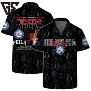 Philadelphia 76ers Slam Dunk Hawaiian Shirt Philadelphia 76ers Slam Dunk Hawaiian Shirt