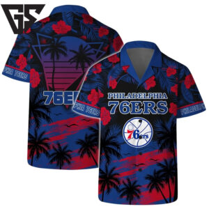 Philadelphia 76ers Sunset Vibes Hawaiian Shirt Philadelphia 76ers Sunset Vibes Hawaiian Shirt
