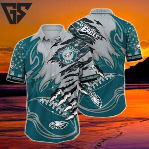 Philadelphia Eagles Claw Attack Hawaiian Shirt Philadelphia Eagles Claw Attack Hawaiian Shirt