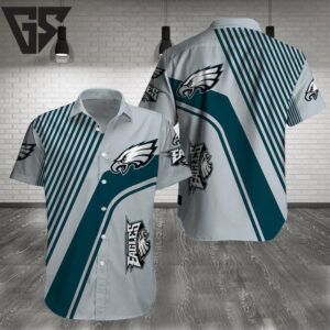 Philadelphia Eagles Dynamic Stripes Hawaiian Shirt Philadelphia Eagles Dynamic Stripes Hawaiian Shirt