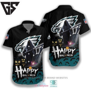 Philadelphia Eagles Happy Halloween Hawaiian Shirt Philadelphia Eagles Happy Halloween Hawaiian Shirt
