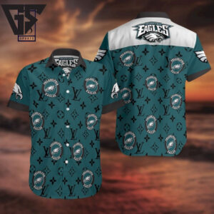Philadelphia Eagles Luxury Logo Hawaiian Shirt Philadelphia Eagles Luxury Logo Hawaiian Shirt