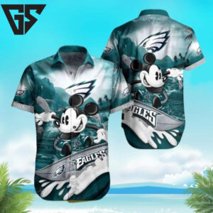 Philadelphia Eagles Mickey Fan Hawaiian Shirt Philadelphia Eagles Mickey Fan Hawaiian Shirt