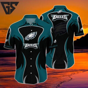 Philadelphia Eagles Power Wave Hawaiian Shirt Philadelphia Eagles Power Wave Hawaiian Shirt