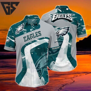 Philadelphia Eagles Splatter Wave Hawaiian Shirt Philadelphia Eagles Splatter Wave Hawaiian Shirt