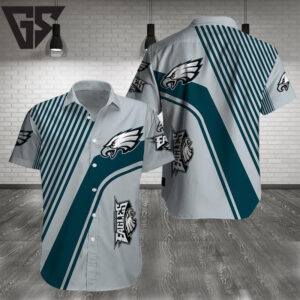 Philadelphia Eagles Striped Pride Hawaiian Shirt Philadelphia Eagles Striped Pride Hawaiian Shirt