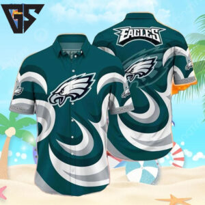 Philadelphia Eagles Swirl Power Hawaiian Shirt Philadelphia Eagles Swirl Power Hawaiian Shirt