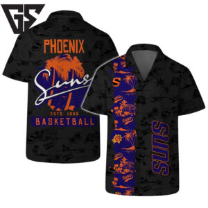 Phoenix Suns Midnight Palm Hawaiian Shirt Phoenix Suns Midnight Palm Hawaiian Shirt