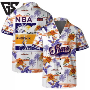 Phoenix Suns Vintage Tropics Hawaiian Shirt Phoenix Suns Vintage Tropics Hawaiian Shirt