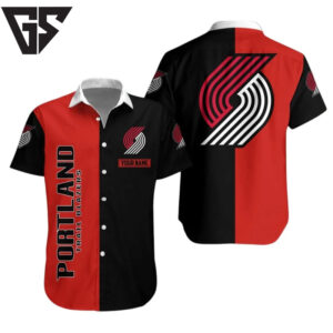 Portland Trail Blazers Custom Name Hawaiian Shirt