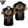 Punisher Skull American Flag Hawaiian Shirt