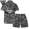 San Antonio Spurs Black Tribal Hawaiian Shirt