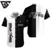 San Antonio Spurs Black & White Custom Name Hawaiian Shirt