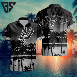 San Antonio Spurs Palm Sunset Hawaiian Shirt San Antonio Spurs Palm Sunset Hawaiian Shirt