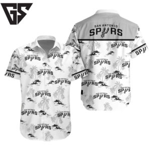 San Antonio Spurs Palm Tree Sunset Hawaiian Shirt San Antonio Spurs Palm Tree Sunset Hawaiian Shirt
