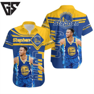 Stephen Curry Golden State Warriors Hawaiian Shirt Stephen Curry Golden State Warriors Hawaiian Shirt