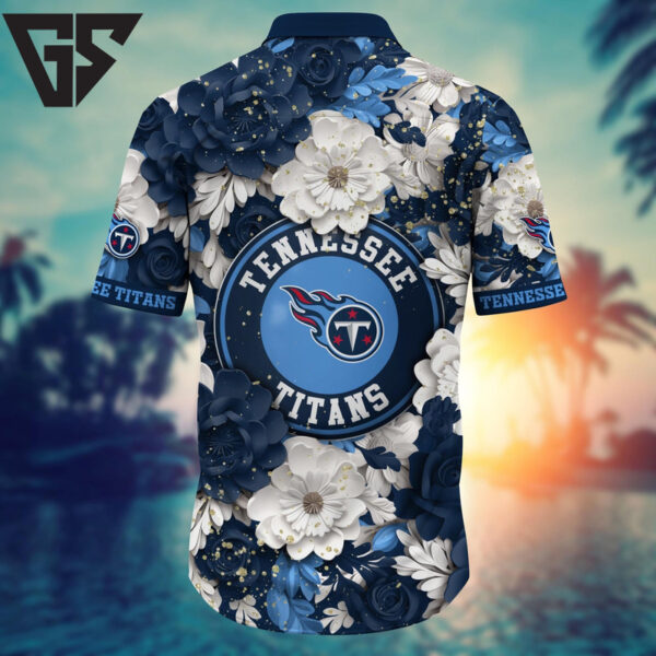 Tennessee Titans Bold Blooms Hawaiian Shirt