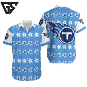 Tennessee Titans Floral Flame Hawaiian Shirt Tennessee Titans Floral Flame Hawaiian Shirt