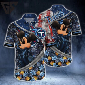 Tennessee Titans Floral Luxe Hawaiian Shirt Tennessee Titans Floral Luxe Hawaiian Shirt