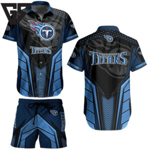 Tennessee Titans Geometric Power Hawaiian Shirt Tennessee Titans Geometric Power Hawaiian Shirt