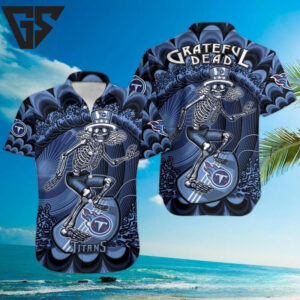Tennessee Titans Grateful Dead Skeleton Hawaiian Shirt