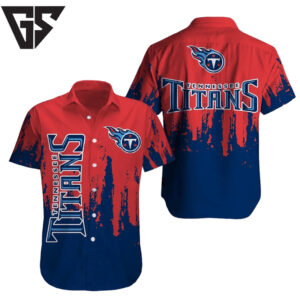 Tennessee Titans Red Zone Splash Hawaiian Shirt Tennessee Titans Red Zone Splash Hawaiian Shirt