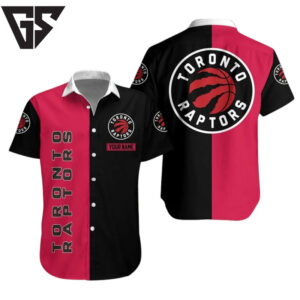 Toronto Raptors Custom Name Dual Tone Hawaiian Shirt Toronto Raptors Custom Name Dual Tone Hawaiian Shirt