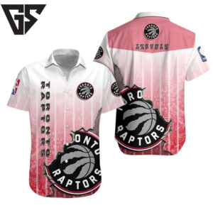 Toronto Raptors Red Gradient Beach Hawaiian Shirt Toronto Raptors Red Gradient Beach Hawaiian Shirt