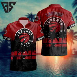 Toronto Raptors Red Sunset Palm Hawaiian Shirt Toronto Raptors Red Sunset Palm Hawaiian Shirt