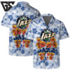 Utah Jazz Floral Splash Hawaiian Shirt