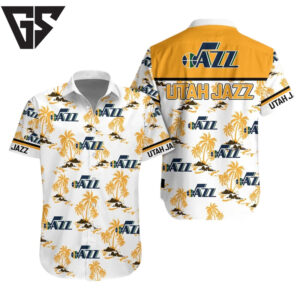 Utah Jazz Tropical Vibes Hawaiian Shirt