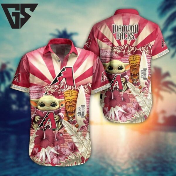 Arizona Diamondbacks Wild West Baby Yoda Hawaiian Shirt
