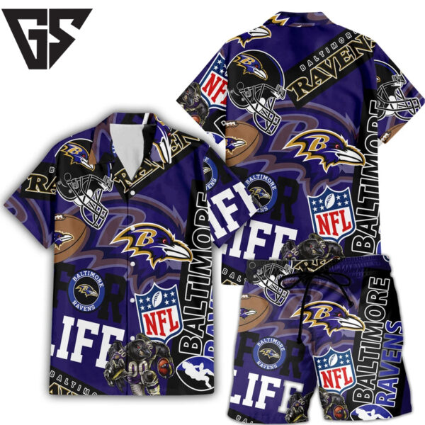 Baltimore Ravens For Life Hawaiian Shirt